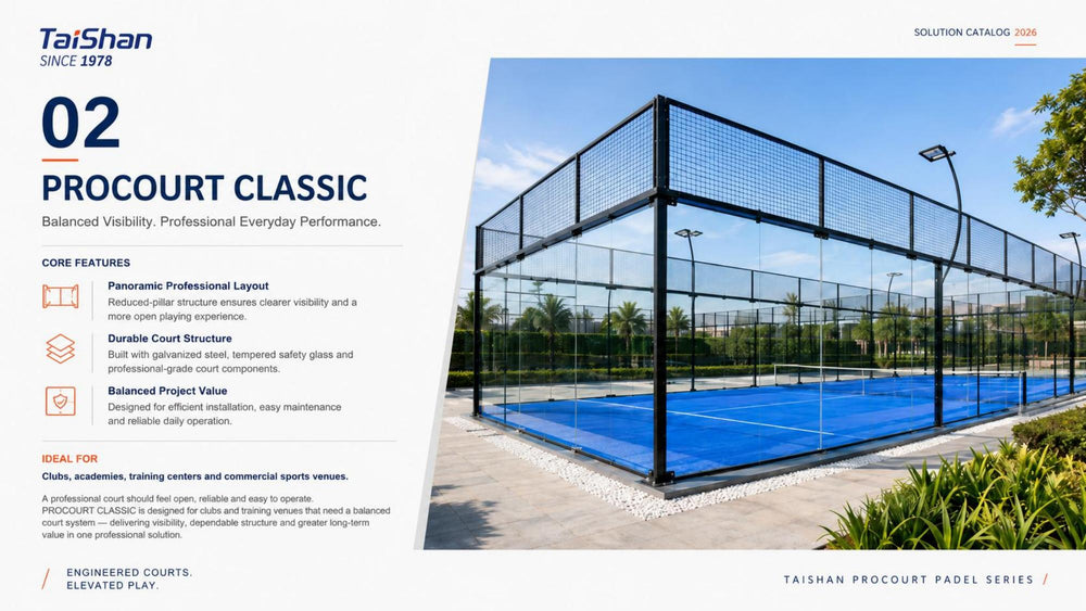 Terrain de padel Taishan ProCourt Classic - catalogue 2026