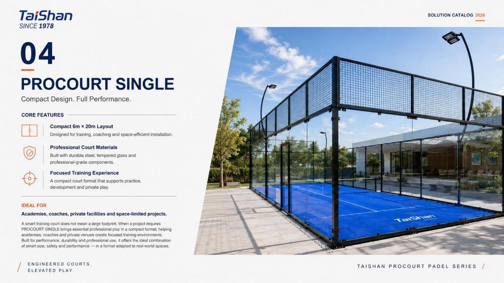 Terrain de padel Taishan ProCourt Single - catalogue 2026