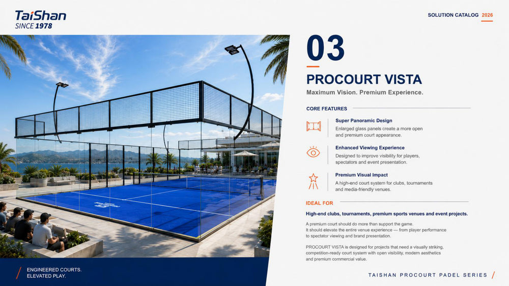 Terrain de padel Taishan ProCourt Vista - catalogue 2026
